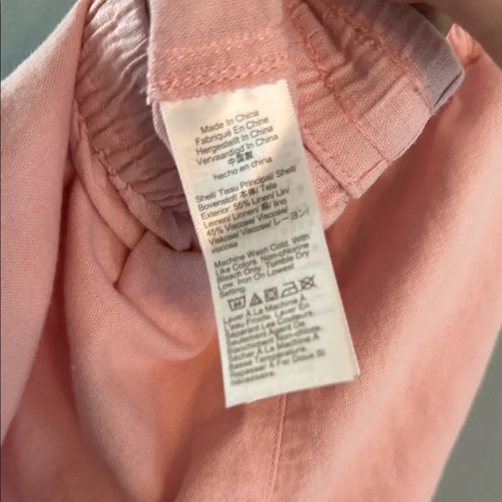 J. Crew Women's S Beachy Pull on Tropez Pink Linen blend Shorts